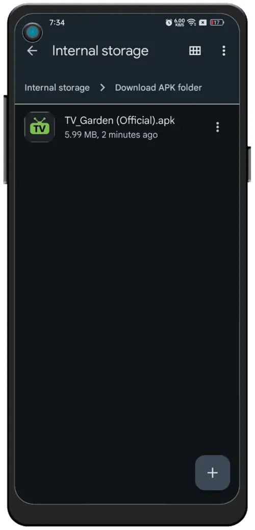 Buscar archivo APK